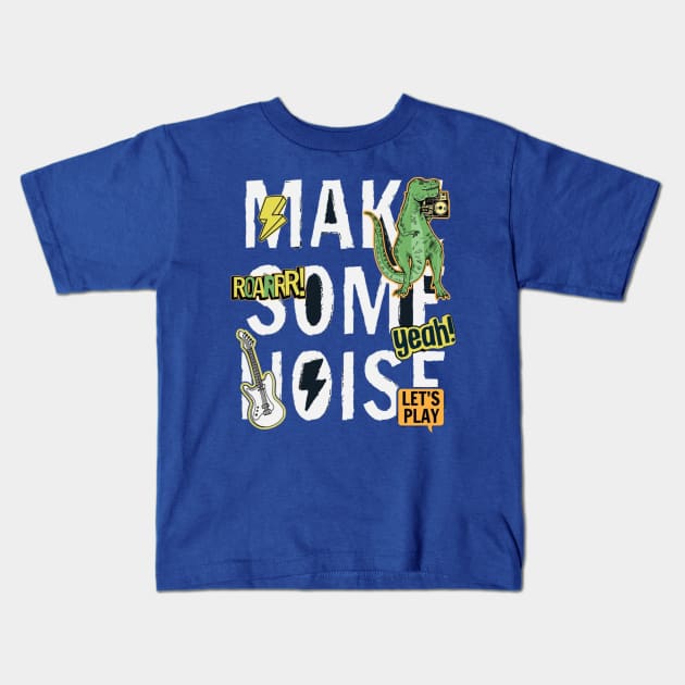 Make some noise Kids T-Shirt by FunnyHedgehog